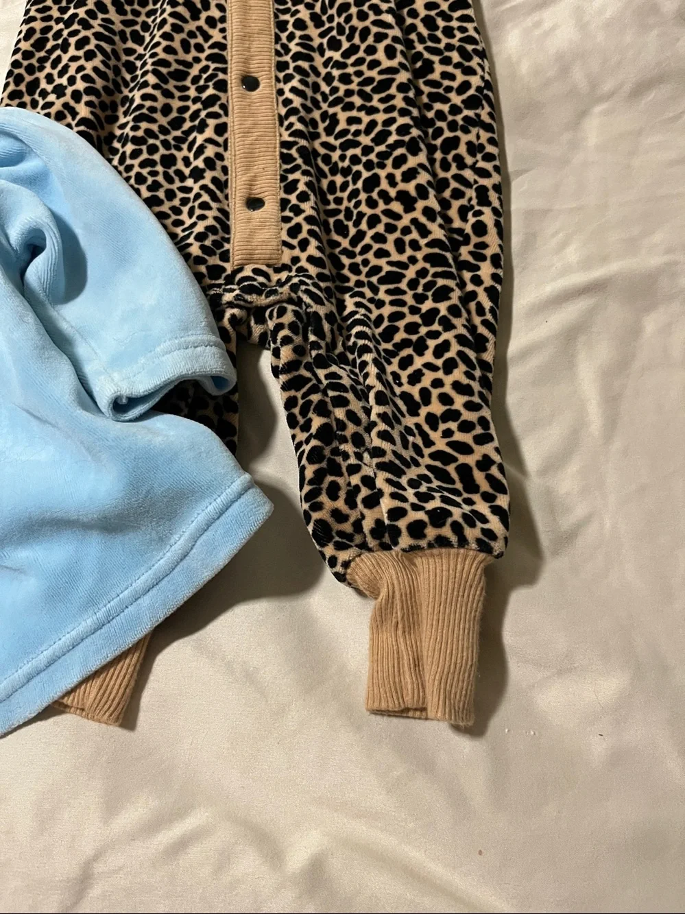 VINTAGE Le Top lot of 2 baby velour one piece and dress
